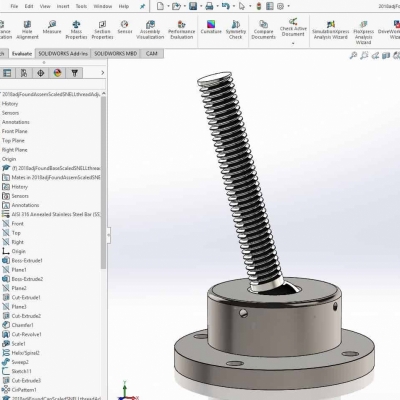 Adjustable foundation SolidWorks Model for prototyping