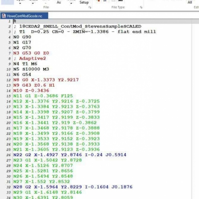 Gcode for CNC cut of topo base model