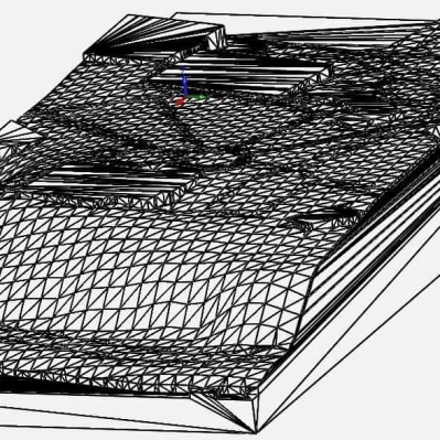 STL of topo model imported into SolidWorks