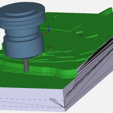 Simulation of CNC cut