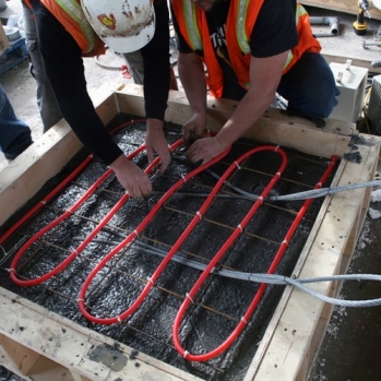 GCC wall system small mock-up: hydronics