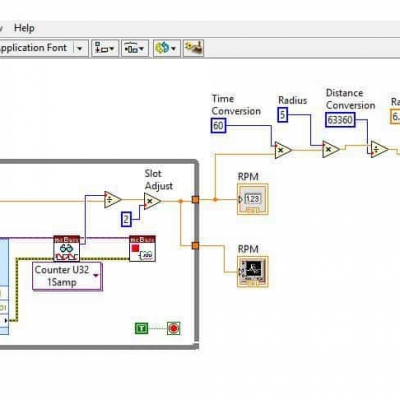 LabView code for wind speed measure and calibration