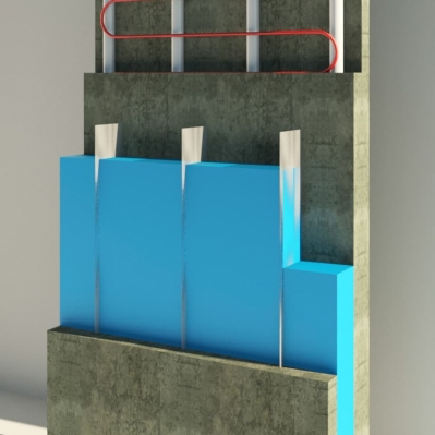 Thermal bridging is essentially eliminated